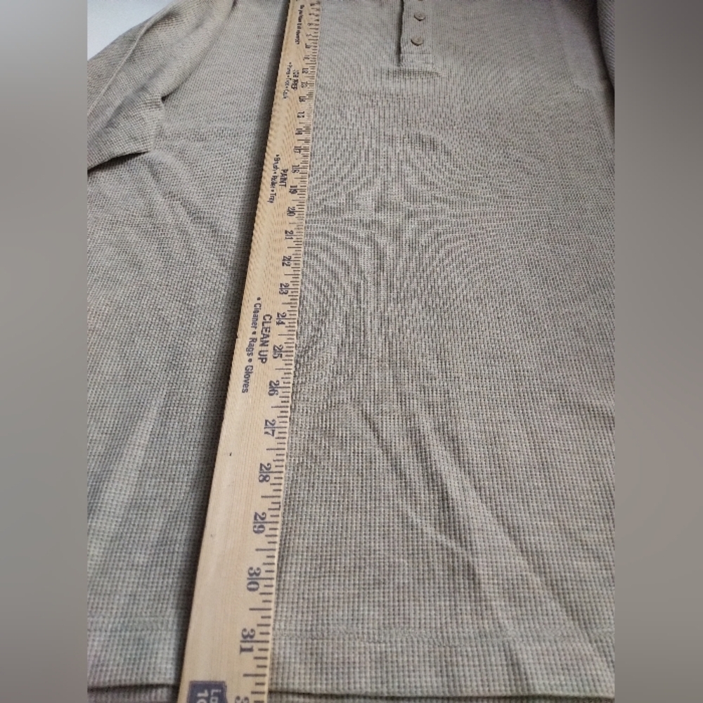 Sonoma Men's Beige Waffle Knit Long Sleeve Top XXL - Picture 5 of 5